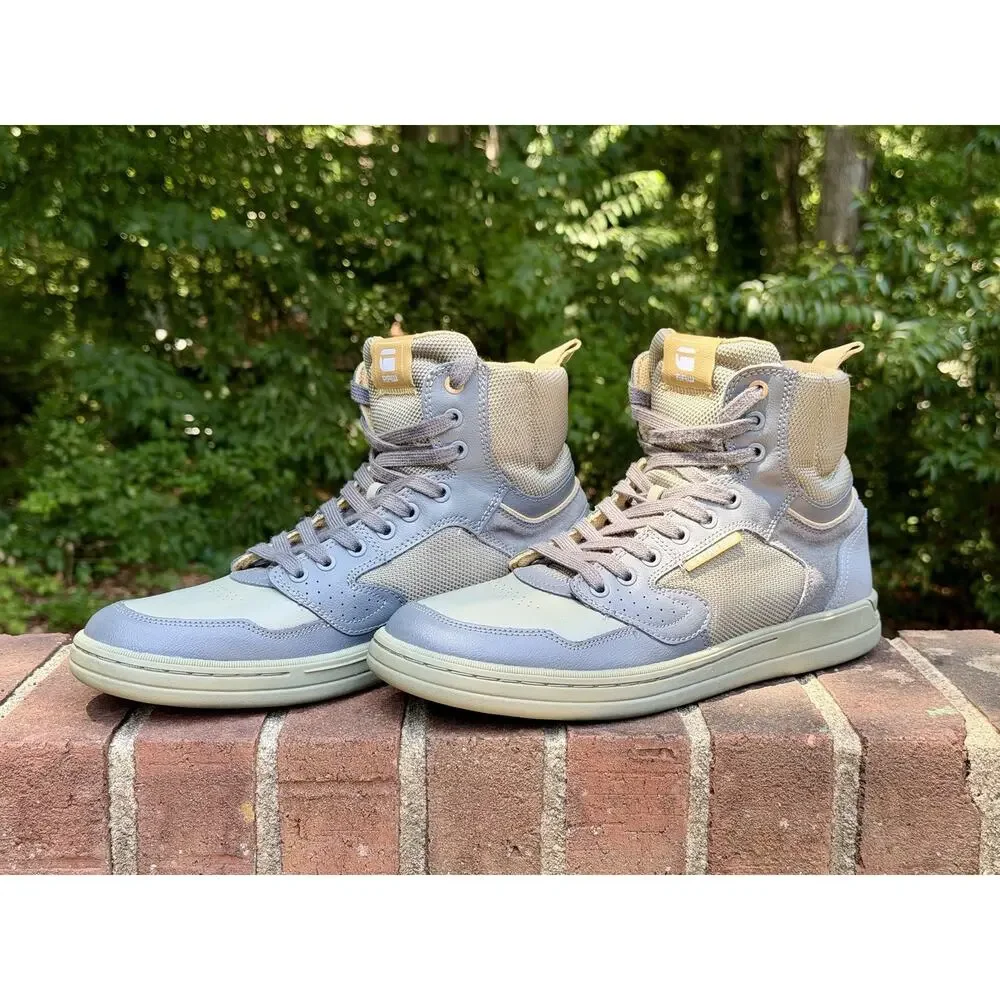 G-Star RAW Mimemis Mid Mens 11 Blue Grey Sneakers High Top Shoes 44 EU
